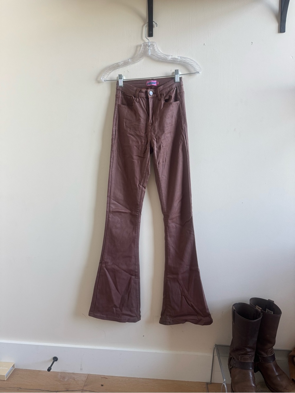 Edikted Chocolate Brown Flare Pants